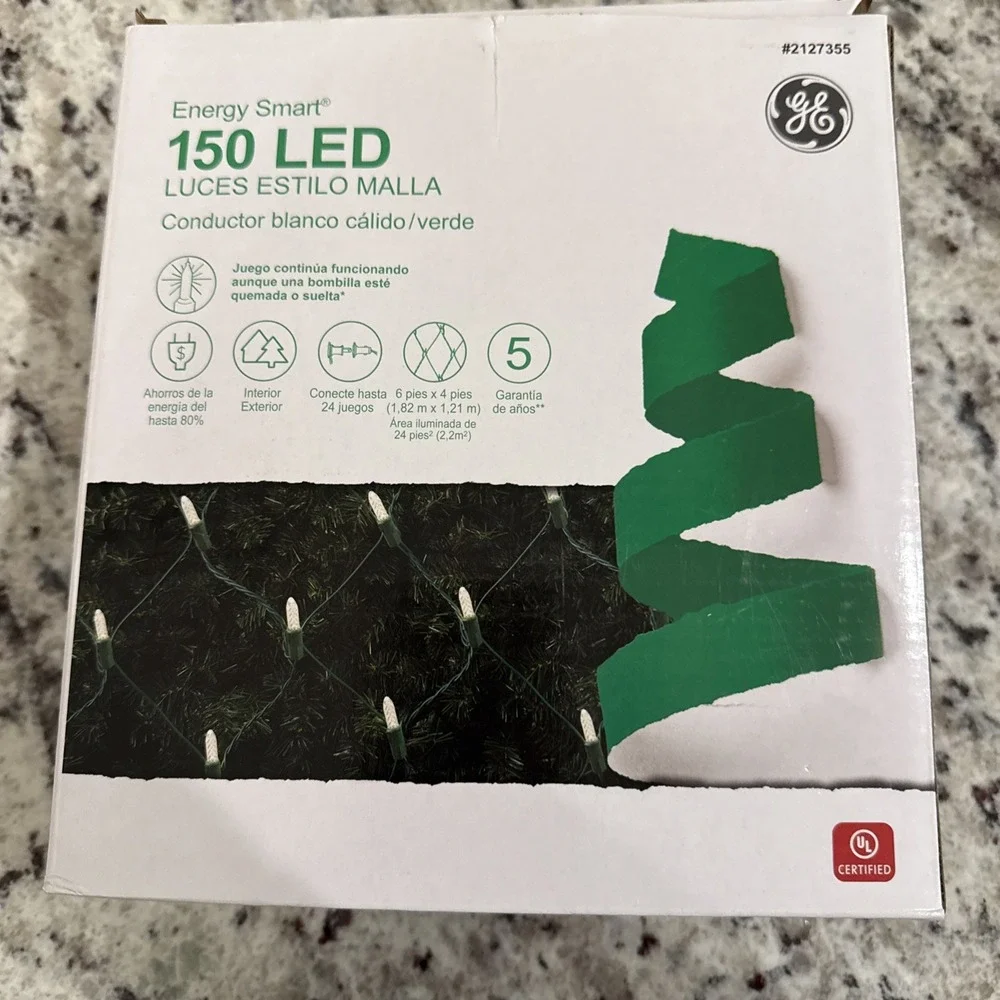 GE Energy Smart ConstantON 150 LED Net-Style Lights Warm White 6ft x 4ft